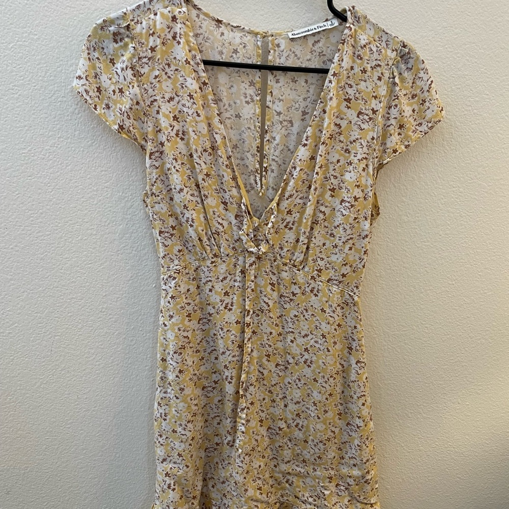 Yellow floral dress